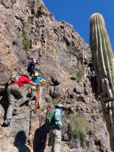 Picacho Peak State Park - Climbing with Handrail Chains